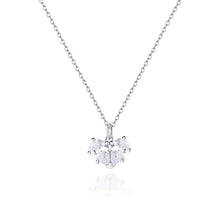 Load image into Gallery viewer, 925 Sterling Silver Simple Cute Heart Pendant with Cubic Zirconia and Necklace