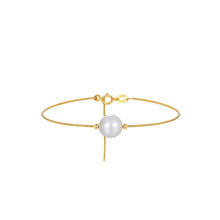 Load image into Gallery viewer, 925 Sterling Silver Plated Gold Fashion and Simple Freshwater Pearl Bracelet