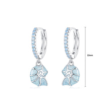 Load image into Gallery viewer, 925 Sterling Silver Fashion Creative Enamel Conch Earrings with Cubic Zirconia