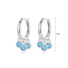 Load image into Gallery viewer, 925 Sterling Silver Fashion Simple Geometric Circle Tassel Earrings with Cubic Zirconia