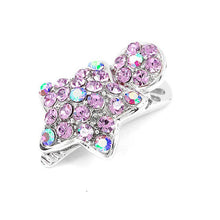 Load image into Gallery viewer, Dazzling Star Hair Clip with Purple CZ and Austrian Element Crystals (1pc)