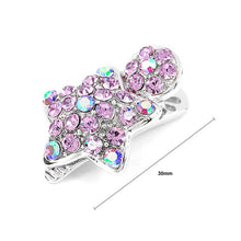 Load image into Gallery viewer, Dazzling Star Hair Clip with Purple CZ and Austrian Element Crystals (1pc)