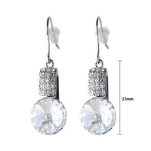 Load image into Gallery viewer, Elegant Earrings with Silver Crystal Glass and Silver Austrian Element Crystals