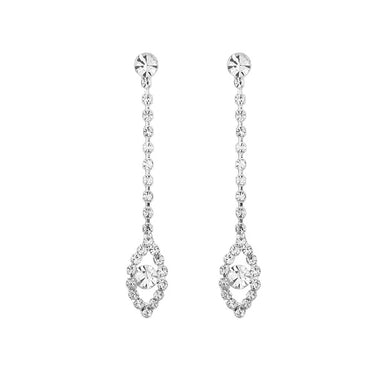 Elegant Marquise Earrings with Silver Austrian Element Crystal