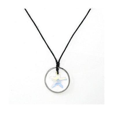 Simple Star Necklace with Silver Austrian Element Crystal