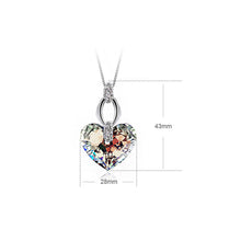 Load image into Gallery viewer, Lovely Heart Shape Pendant with Silver Austrian Element Crystals
