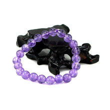 Load image into Gallery viewer, 8mm Natural Amethyst Bead Bracelet - Glamorousky