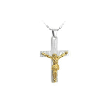 Load image into Gallery viewer, Fashion Golden Stainless Steel Cross Of Jesus Pendant with Necklace For Men and Women