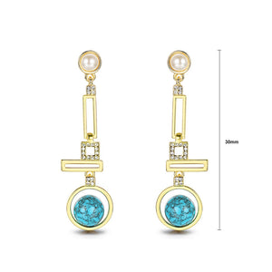 Fashion Earrings with White Austrian Element Crystal