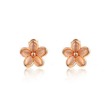 Load image into Gallery viewer, Fashion Rose Gold Plated with Orange Opal Earrings
