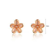 Load image into Gallery viewer, Fashion Rose Gold Plated with Orange Opal Earrings