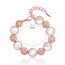 Load image into Gallery viewer, Temperament Lily Bracelet with White Austrian Element Crystal Sand Fashion Cat’s Eye