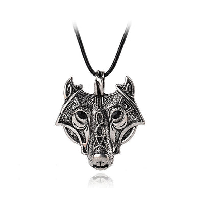 Nordic Pirate Myth Wolves Pendant with Necklace