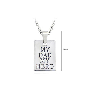 Fashion My Father My Hero Pendant with Necklace