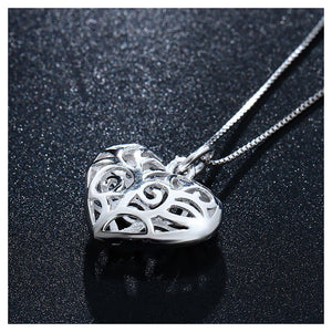 925 Sterling Silver Heart Pendant with Necklace