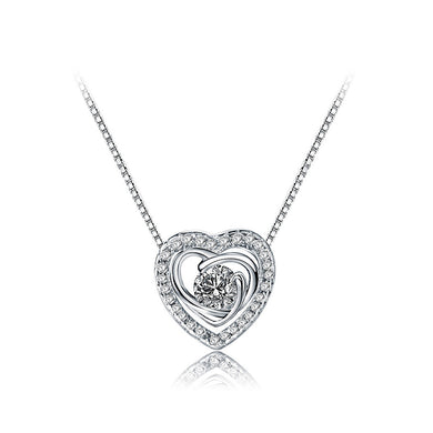 Fashion Valentine Heart Pendant with Austrian Element Crystal and Necklace