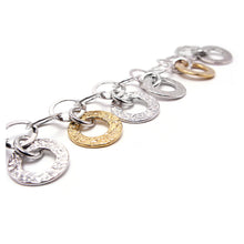 Load image into Gallery viewer, Italian Rose Yellow White Tri-color, 925 Sterling Silver Bracelet