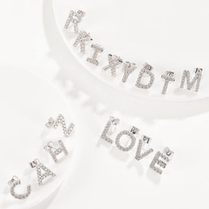 Simple Fashion Letter W Cubic Zircon Stud Earrings - Glamorousky