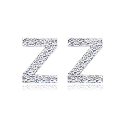 Simple Fashion Letter Z Cubic Zircon Stud Earrings - Glamorousky