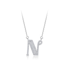 Load image into Gallery viewer, 925 Sterling Silver Fashion Personality Letter N Cubic Zircon Necklace - Glamorousky