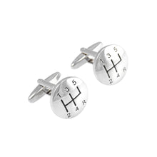 Load image into Gallery viewer, Fashion and Simple Personality Car Gearbox Round Cufflinks