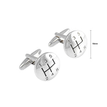 Load image into Gallery viewer, Fashion and Simple Personality Car Gearbox Round Cufflinks