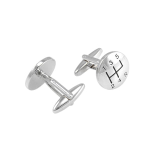 Fashion and Simple Personality Car Gearbox Round Cufflinks