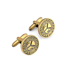 Load image into Gallery viewer, Fashion Vintage Plated Gold Geometric Round Copper Coin Cufflinks
