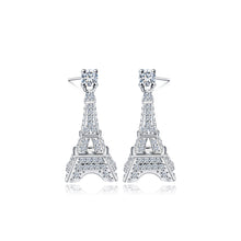 Load image into Gallery viewer, Fashion and Simple Paris Tower Stud Earrings with Cubic Zirconia