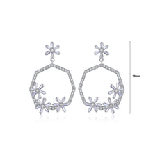 Load image into Gallery viewer, Fashion Simple Geometric Flower Earrings with Cubic Zirconia