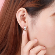 Load image into Gallery viewer, Fashion Simple Geometric Circle Love 316L Stainless Steel Earrings with Cubic Zirconia