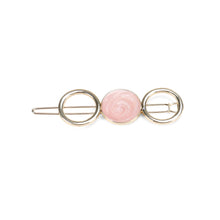 Load image into Gallery viewer, Fashion Simple Plated Gold Pink Round Hair Clip