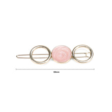 Load image into Gallery viewer, Fashion Simple Plated Gold Pink Round Hair Clip
