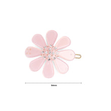 Load image into Gallery viewer, Fashion Simple Light Pink Flower Hair Clip with Cubic Zirconia