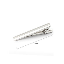 Load image into Gallery viewer, Simple Fashion Cross Striped Geometric Rectangle Tie Clip