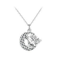 Load image into Gallery viewer, 925 Sterling Silver Fashion Personality Nine-tailed Fox Moon Pendant with Necklace
