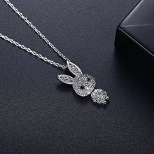 Load image into Gallery viewer, Fashion Cute Rabbit Pendant with Cubic Zirconia and Necklace