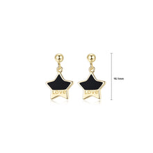 Load image into Gallery viewer, 925 Sterling Silver Plated Gold Simple Fashion Star Stud Earrings