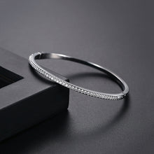 Load image into Gallery viewer, Fashion Simple Geometric Round Bangle with Cubic Zirconia