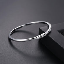 Load image into Gallery viewer, Fashion Simple Geometric Round Bangle with Cubic Zirconia