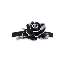 Load image into Gallery viewer, Fashion and Elegant Black Flower Hair Slides