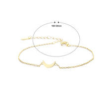 Load image into Gallery viewer, 925 Sterling Silver Plated Gold Simple Fashion Moon Bracelet