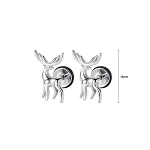 Fashion and Lovely Gold Elk 316L Stainless Steel Stud Earrings