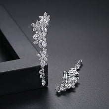 Load image into Gallery viewer, Fashion Bright Flower Geometric Tassel Earrings with Cubic Zirconia