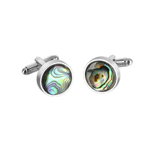 Load image into Gallery viewer, Fashion and Elegant Geometric Round Color Shell Cufflinks