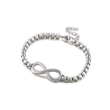 Load image into Gallery viewer, Fashion and Elegant Infinity Symbol Chain 316L Stainless Steel Bracelet