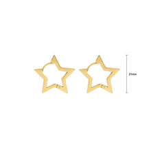 Load image into Gallery viewer, Simple Fashion Plated Gold 316L Stainless Steel Star Stud Earrings