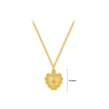 Load image into Gallery viewer, Fashion Simple Plated Gold 316L Stainless Steel Cross Lace Heart Pendant with Necklace