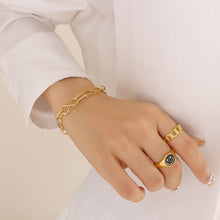 Load image into Gallery viewer, Simple Personality Plated Gold 316L Stainless Steel Hollow Cross Geometric Bracelet