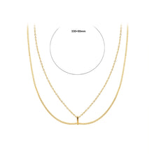 Load image into Gallery viewer, Simple Temperament Plated Gold 316L Stainless Steel Geometric Double Layer Necklace